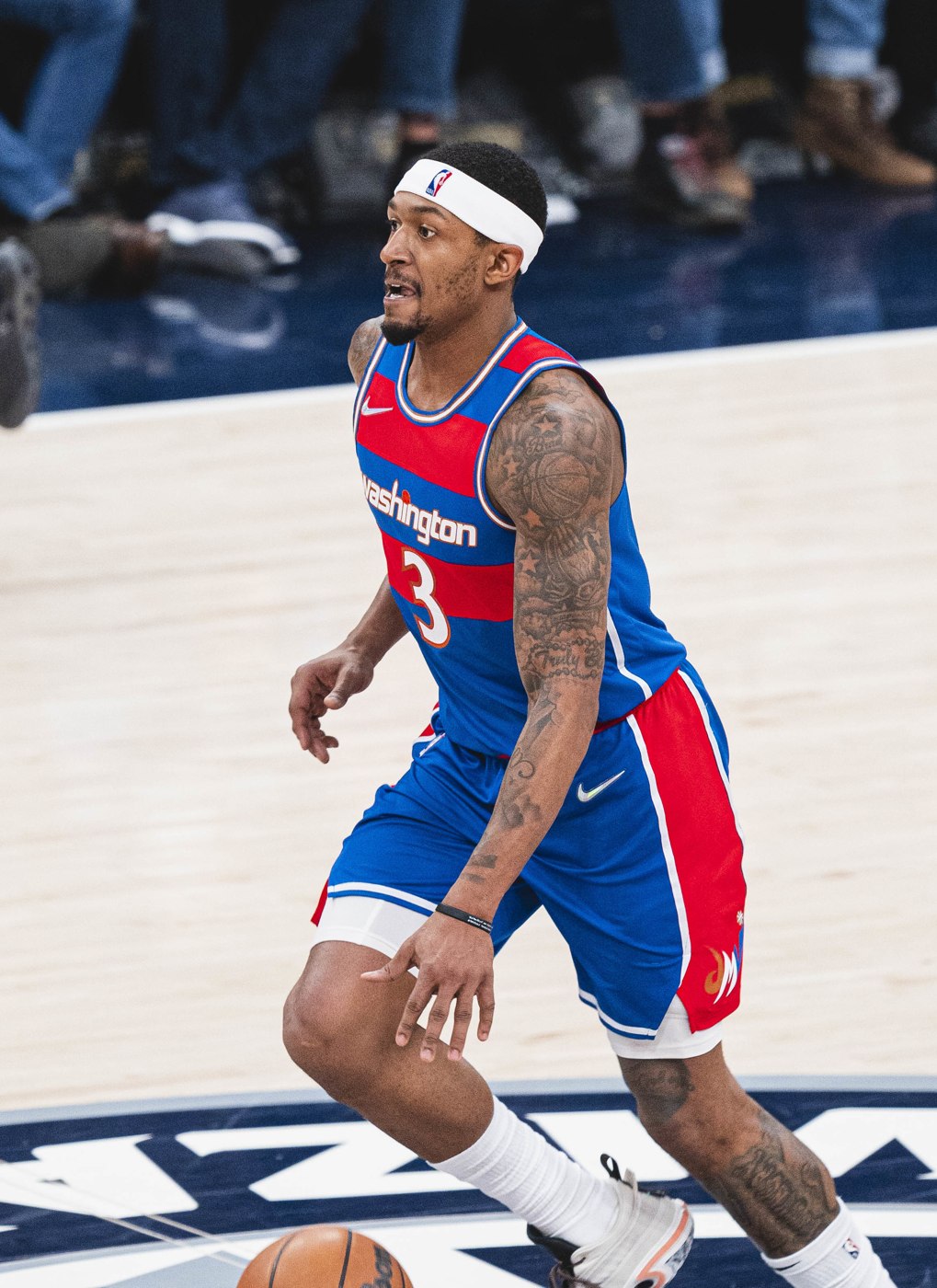 Bradley Beal playing for Washington in January 2022